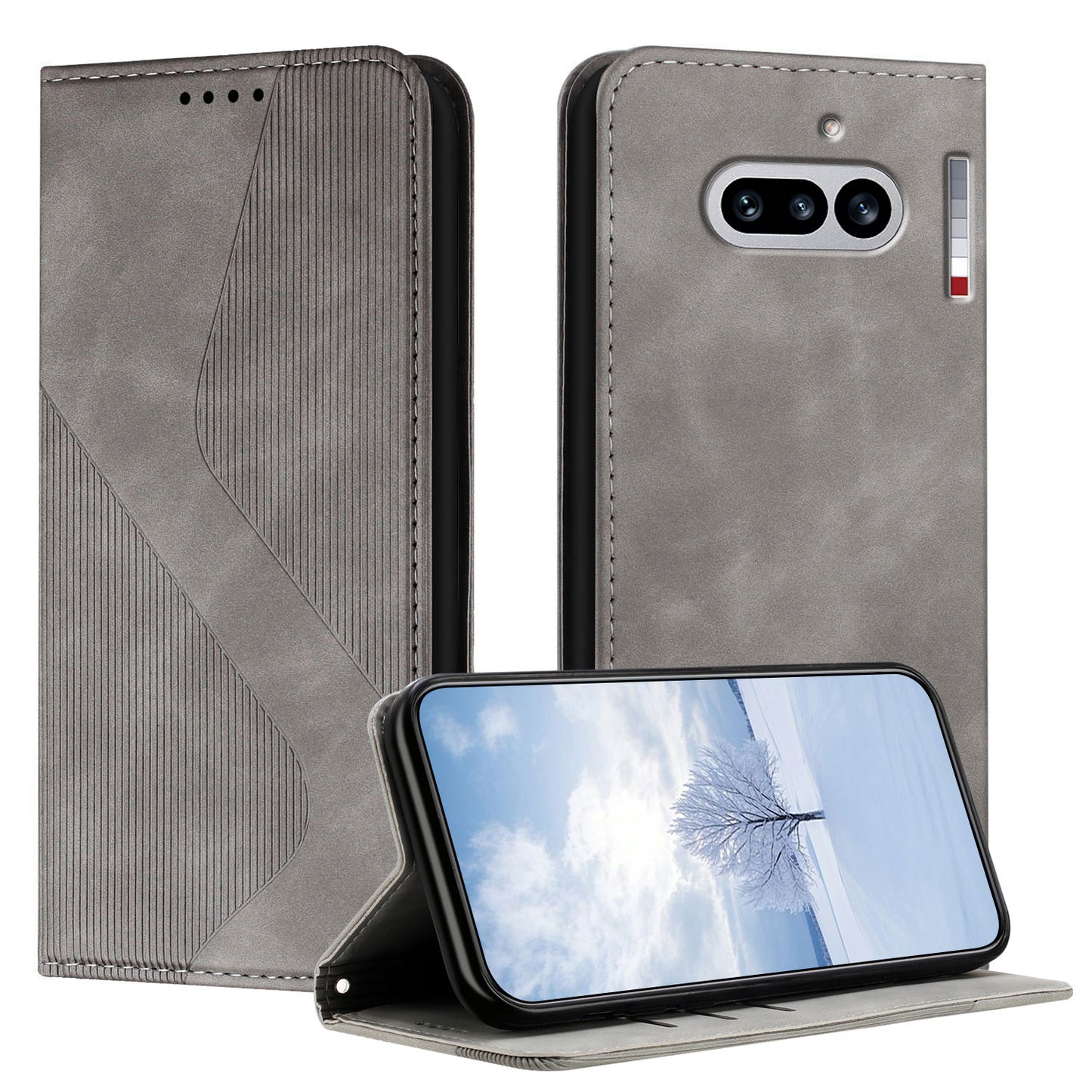 For Nothing Phone (4a) Phone Cover Skin-touch Feel Leather Wallet Case with Stand