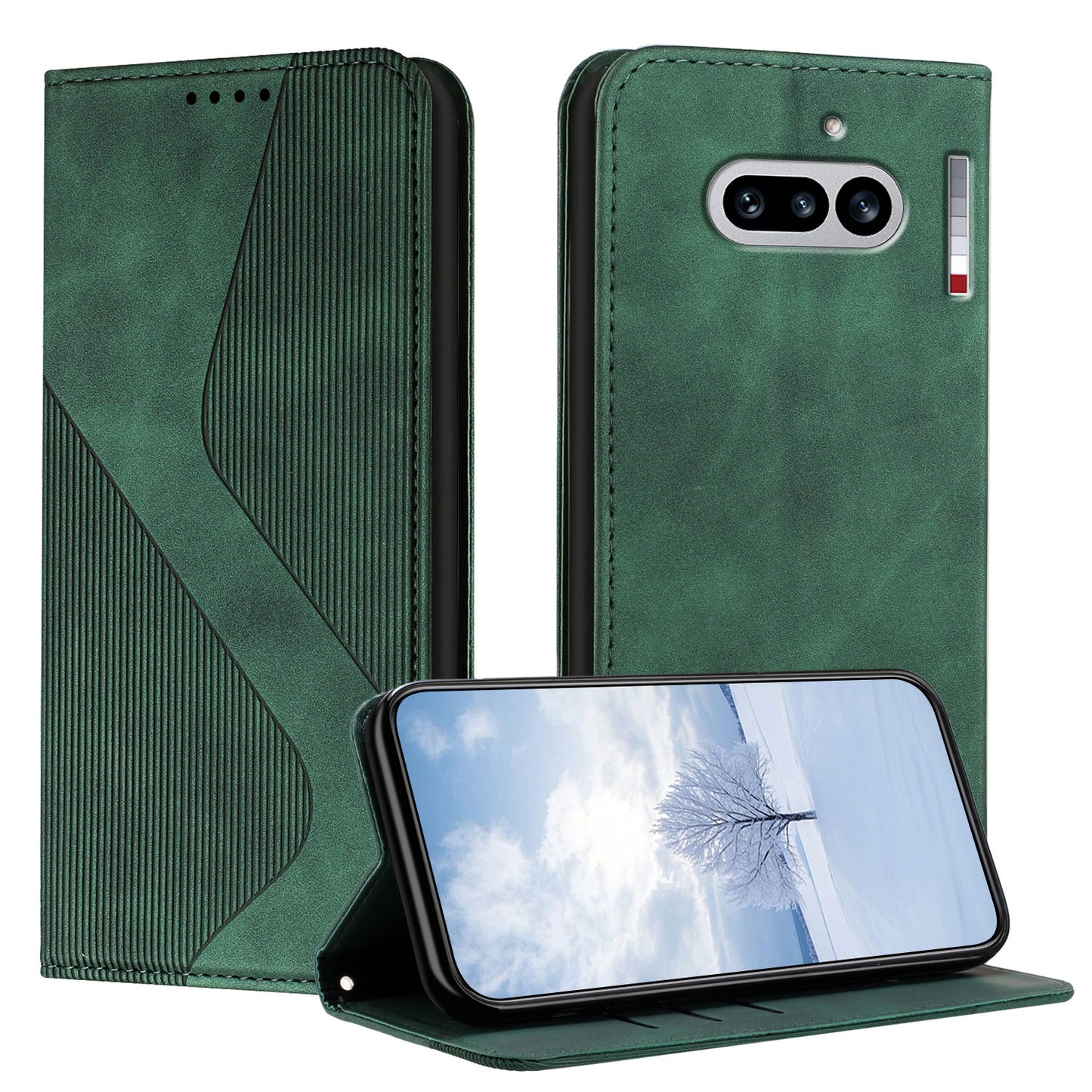 For Nothing Phone (4a) Phone Cover Skin-touch Feel Leather Wallet Case with Stand