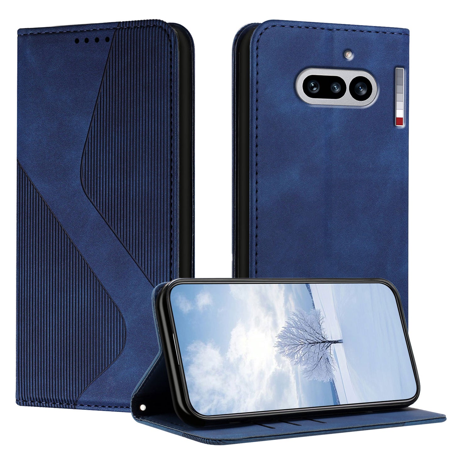 For Nothing Phone (4a) Phone Cover Skin-touch Feel Leather Wallet Case with Stand