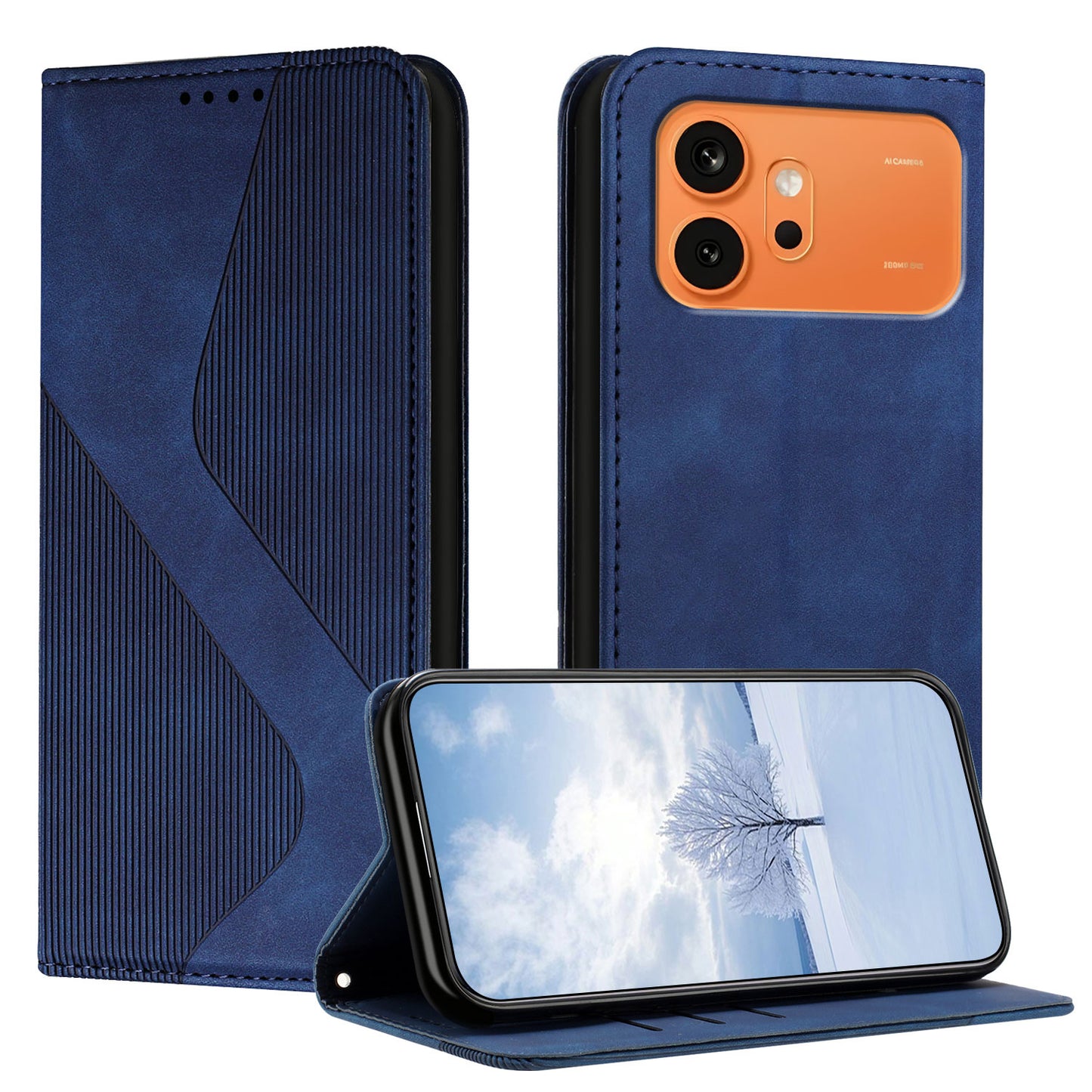 For Honor 600 Pro 5G / Honor 600 5G Phone Cover Skin-touch Feel Leather Wallet Case with Stand