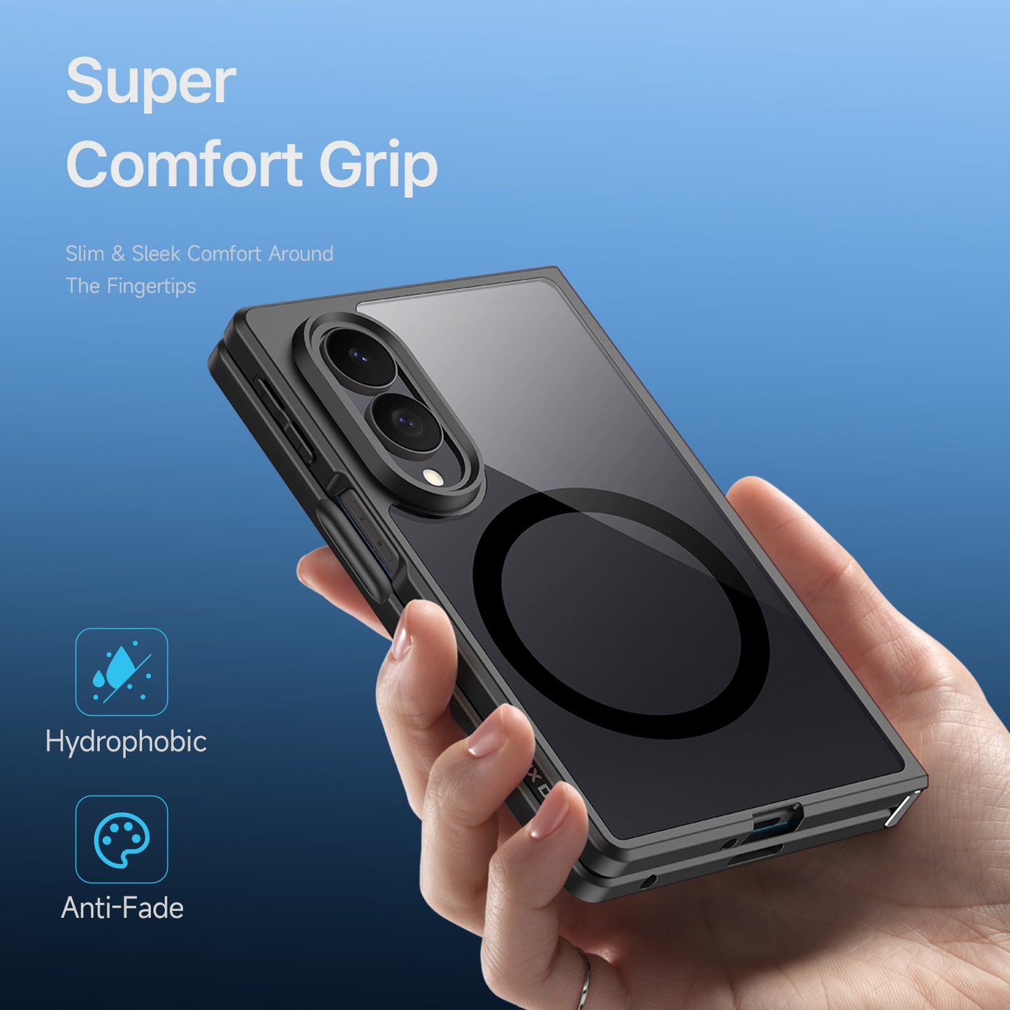 DUX DUCIS for Samsung Galaxy Z Fold8 Aimo Series Magnetic Case PC + TPU Clear Back Phone Cover (REACH Certification)