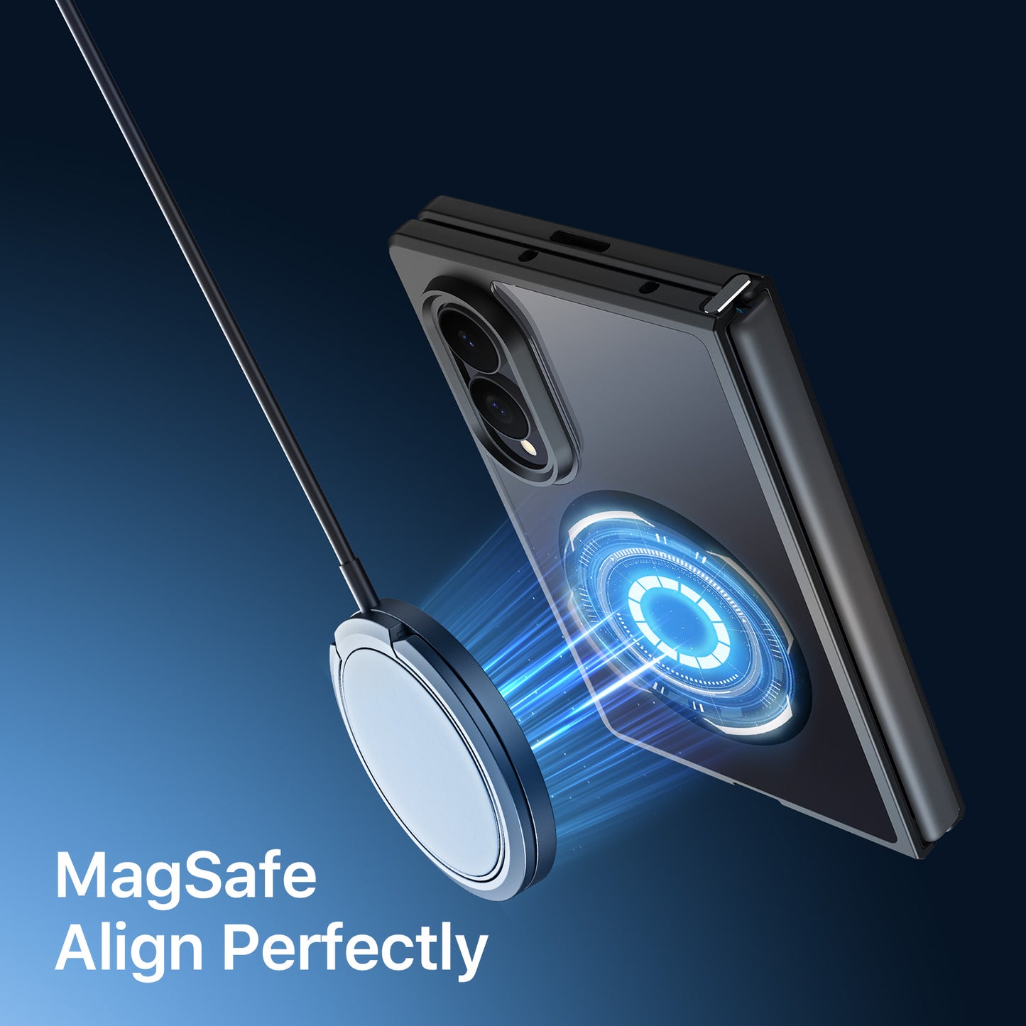 DUX DUCIS for Samsung Galaxy Z Fold8 Aimo Series Magnetic Case PC + TPU Clear Back Phone Cover (REACH Certification)