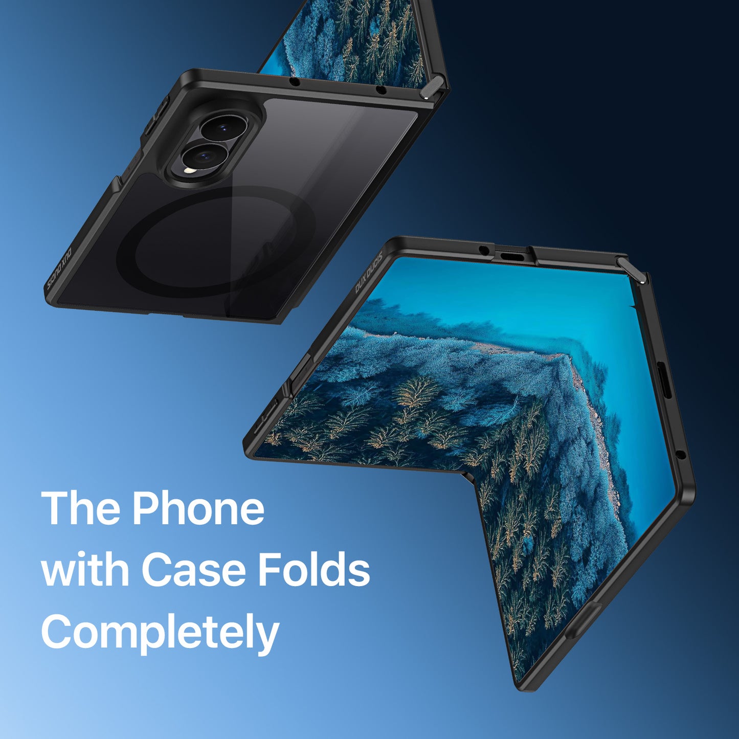 DUX DUCIS for Samsung Galaxy Z Fold8 Aimo Series Magnetic Case PC + TPU Clear Back Phone Cover (REACH Certification)