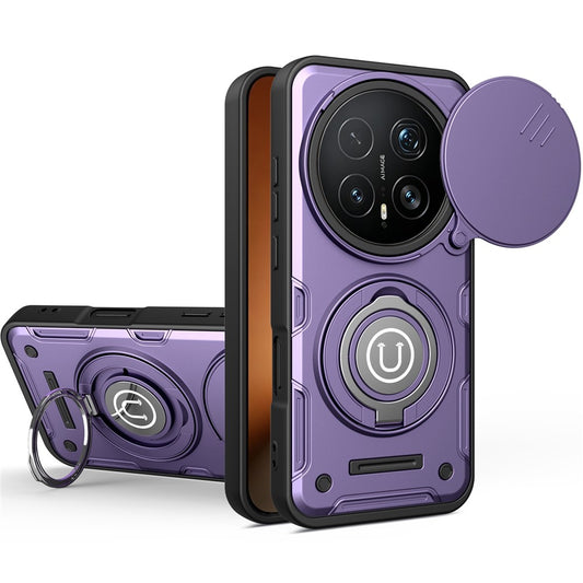 Honor Magic8 Pro 5G Handyhülle – mit Schiebekamera-Abdeckungsring, Ständer, PC + TPU