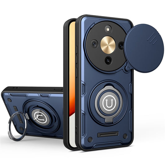 Honor X70 5G / Honor X9d 5G / Honor Magic8 Lite 5G Handyhülle – mit Standfunktion, mit Kamera-Schiebeabdeckung, aus TPU / PC