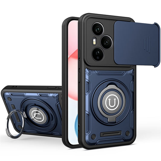 Honor 400 Pro 5G (Global) Handyhülle – mit Schiebekamera-Abdeckungsring, Ständer, PC + TPU