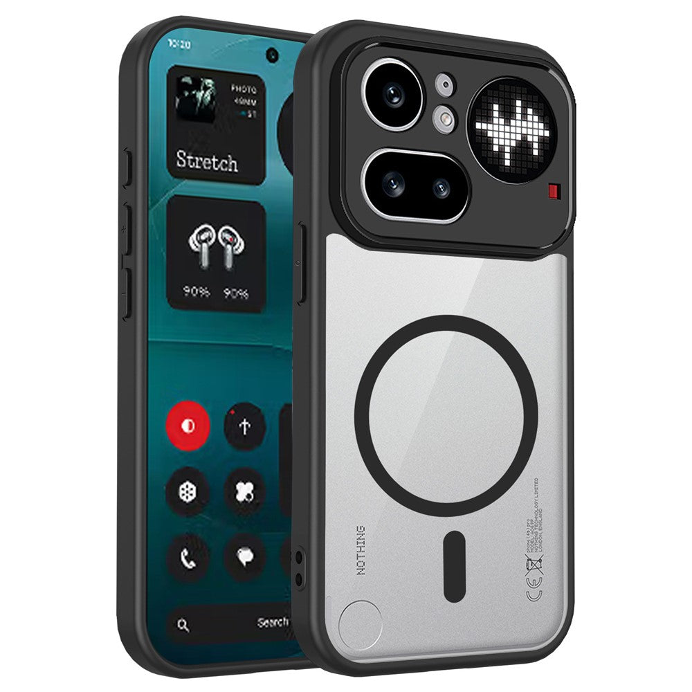 For Nothing Phone (4a) Pro Magnetic Case Transparent PC + TPU Shockproof Skin-friendly Phone Cover