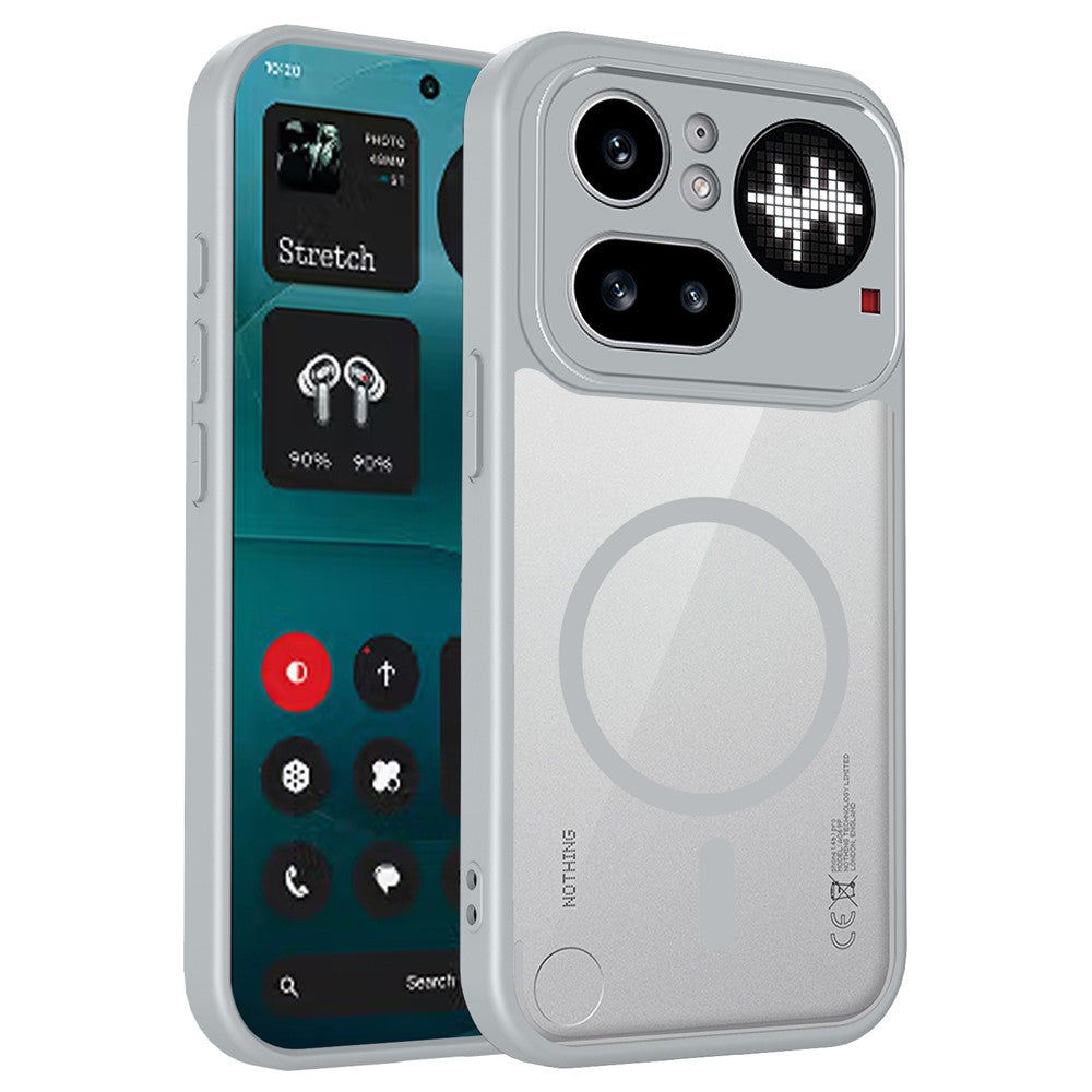 For Nothing Phone (4a) Pro Magnetic Case Transparent PC + TPU Shockproof Skin-friendly Phone Cover