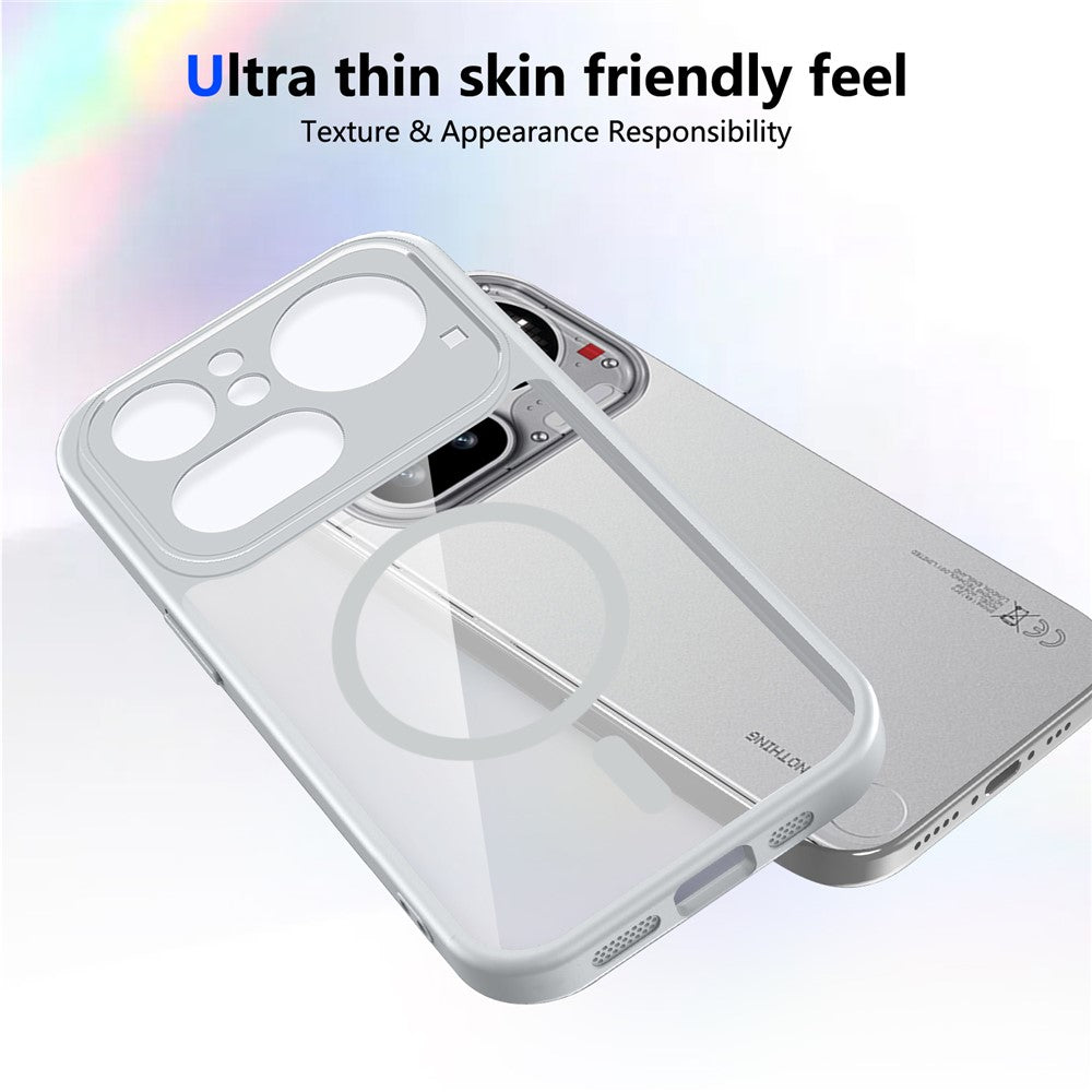 For Nothing Phone (4a) Pro Magnetic Case Transparent PC + TPU Shockproof Skin-friendly Phone Cover