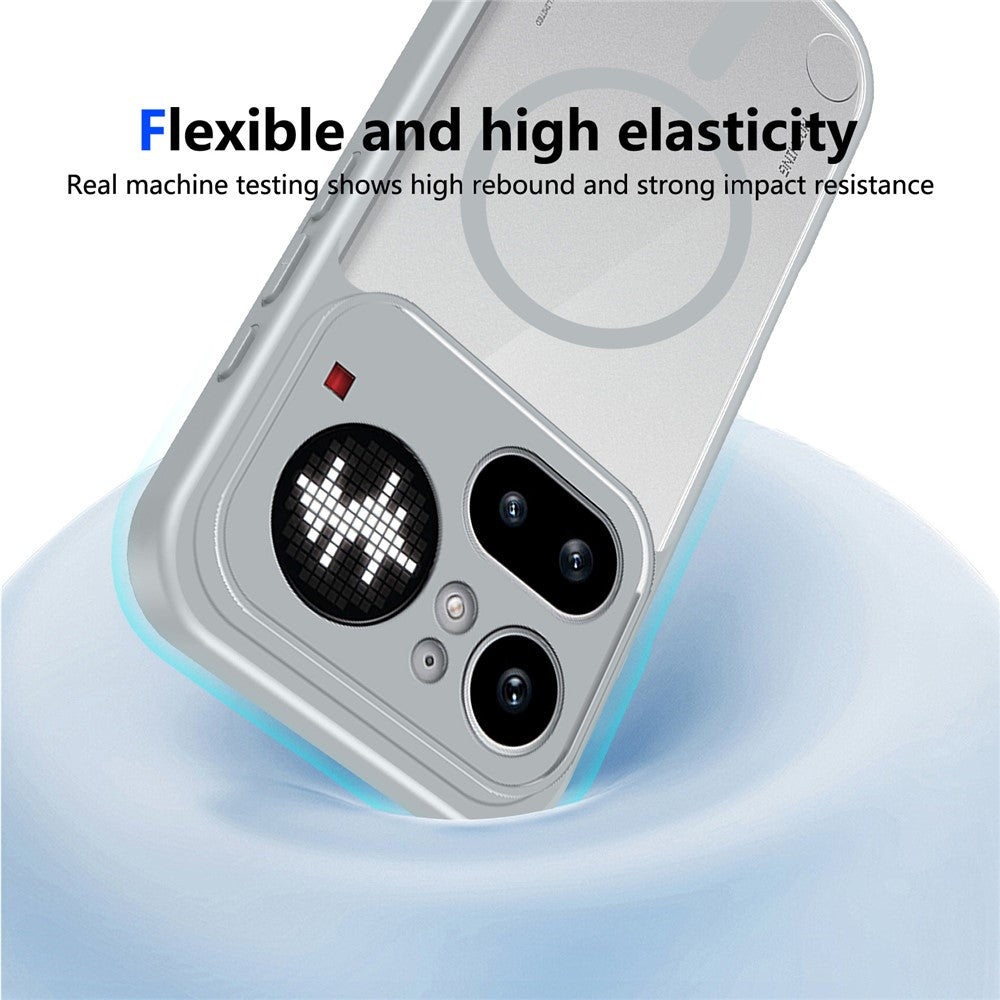 For Nothing Phone (4a) Pro Magnetic Case Transparent PC + TPU Shockproof Skin-friendly Phone Cover