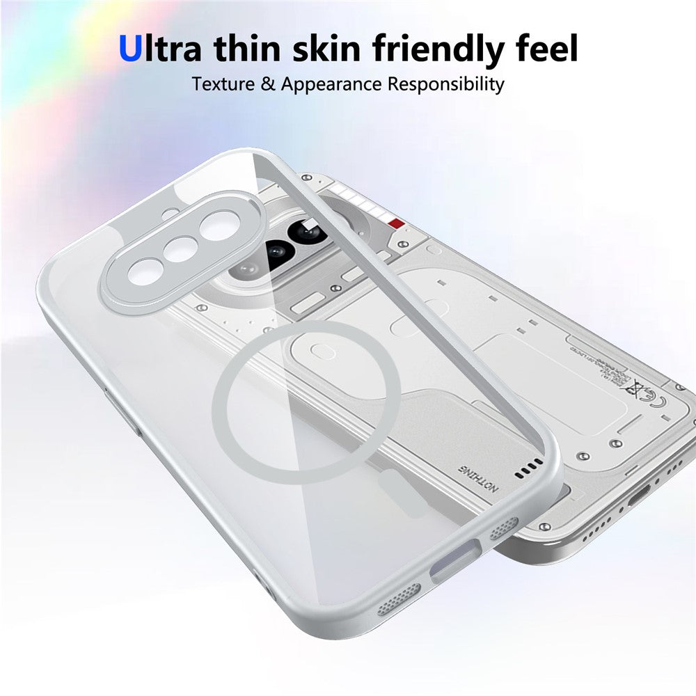 For Nothing Phone (4a) Magnetic Case Transparent PC + TPU Shockproof Skin-friendly Phone Cover