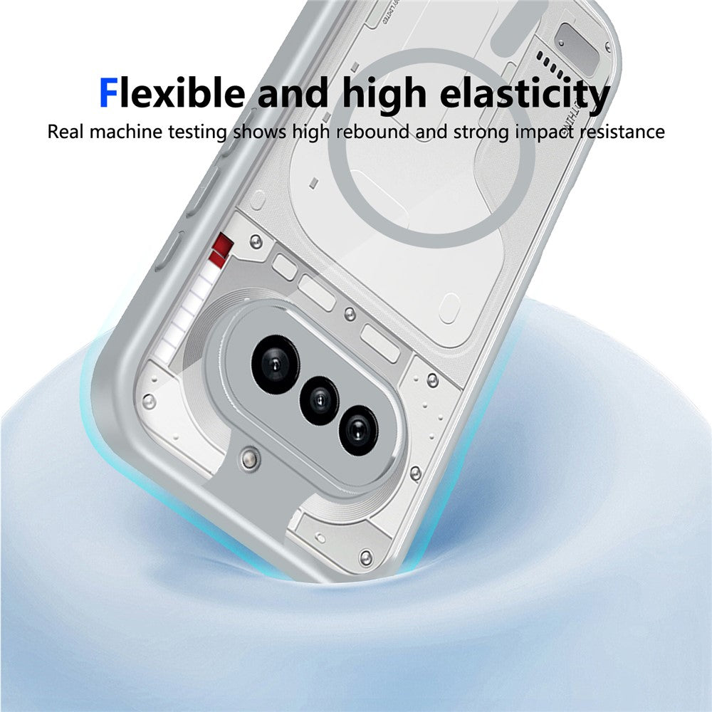 For Nothing Phone (4a) Magnetic Case Transparent PC + TPU Shockproof Skin-friendly Phone Cover