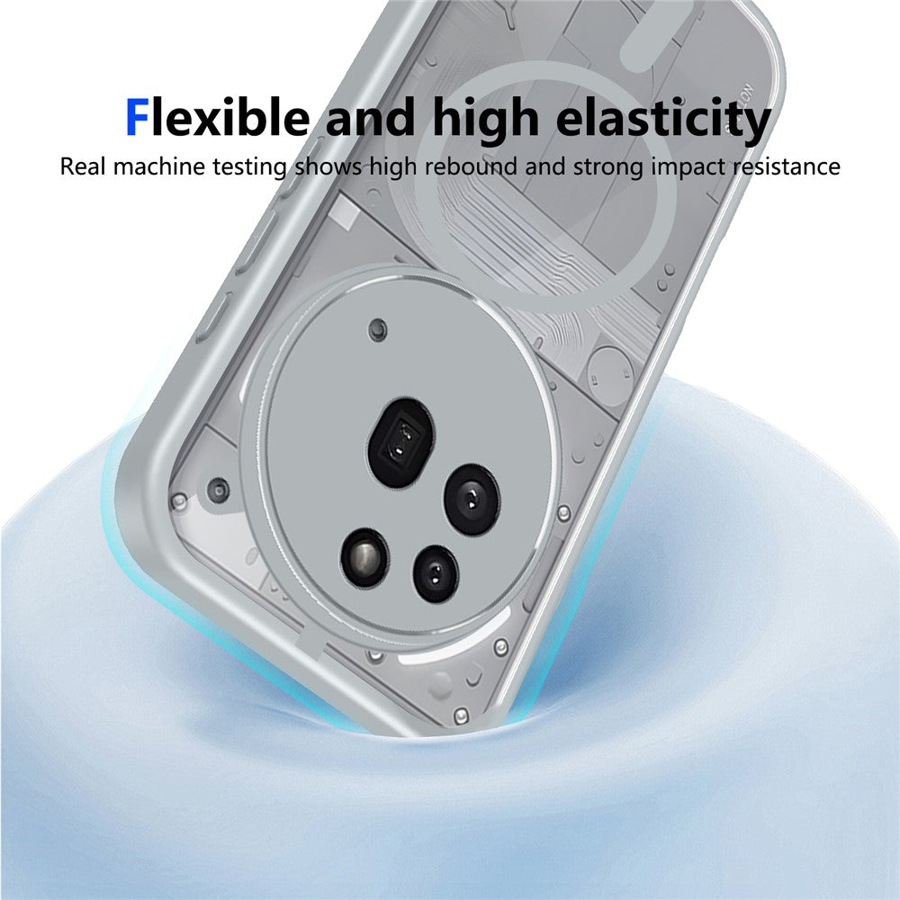 For Nothing Phone (3a) Pro Magnetic Case Transparent PC + TPU Shockproof Skin-friendly Phone Cover