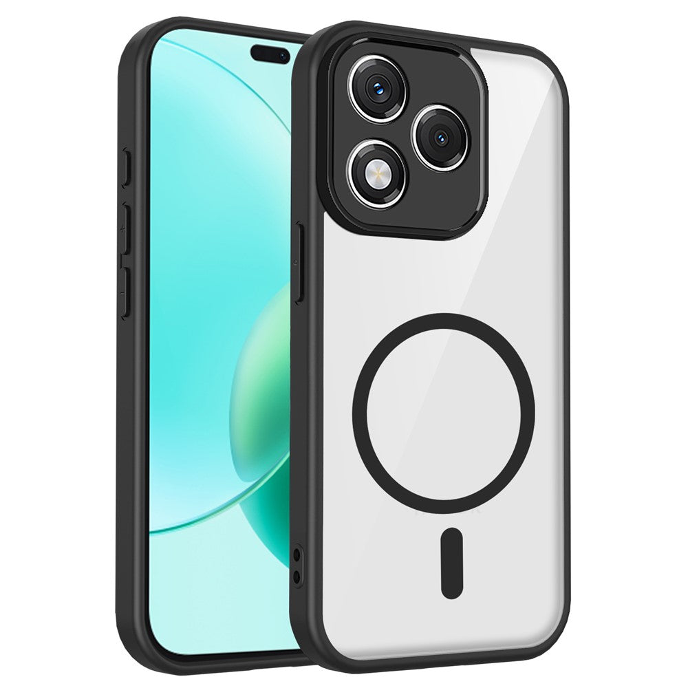 For Honor 600 Lite 5G / 500 Smart 5G Magnetic Case Transparent PC + TPU Shockproof Skin-friendly Phone Cover