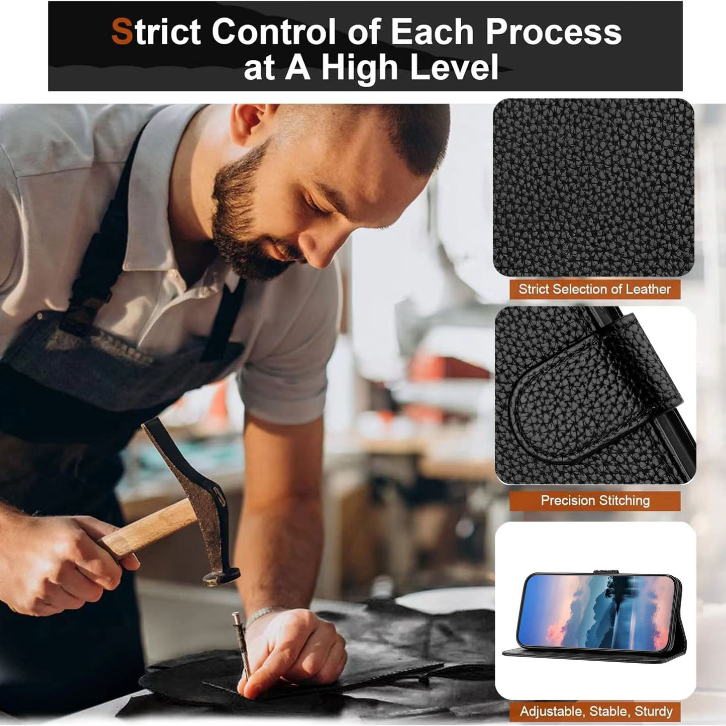 For Honor X70 5G / Honor Magic8 Lite 5G / Honor X9d 5G Leather Case Litchi Texture Wallet Stand Anti Drop Phone Cover with Wrist Strap