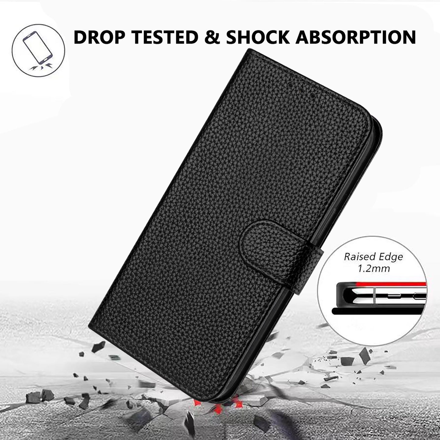 For Honor 400 Smart 4G / Honor 400 Smart 5G / Honor X7d 4G Leather Case Litchi Texture Wallet Stand Anti Drop Phone Cover with Wrist Strap