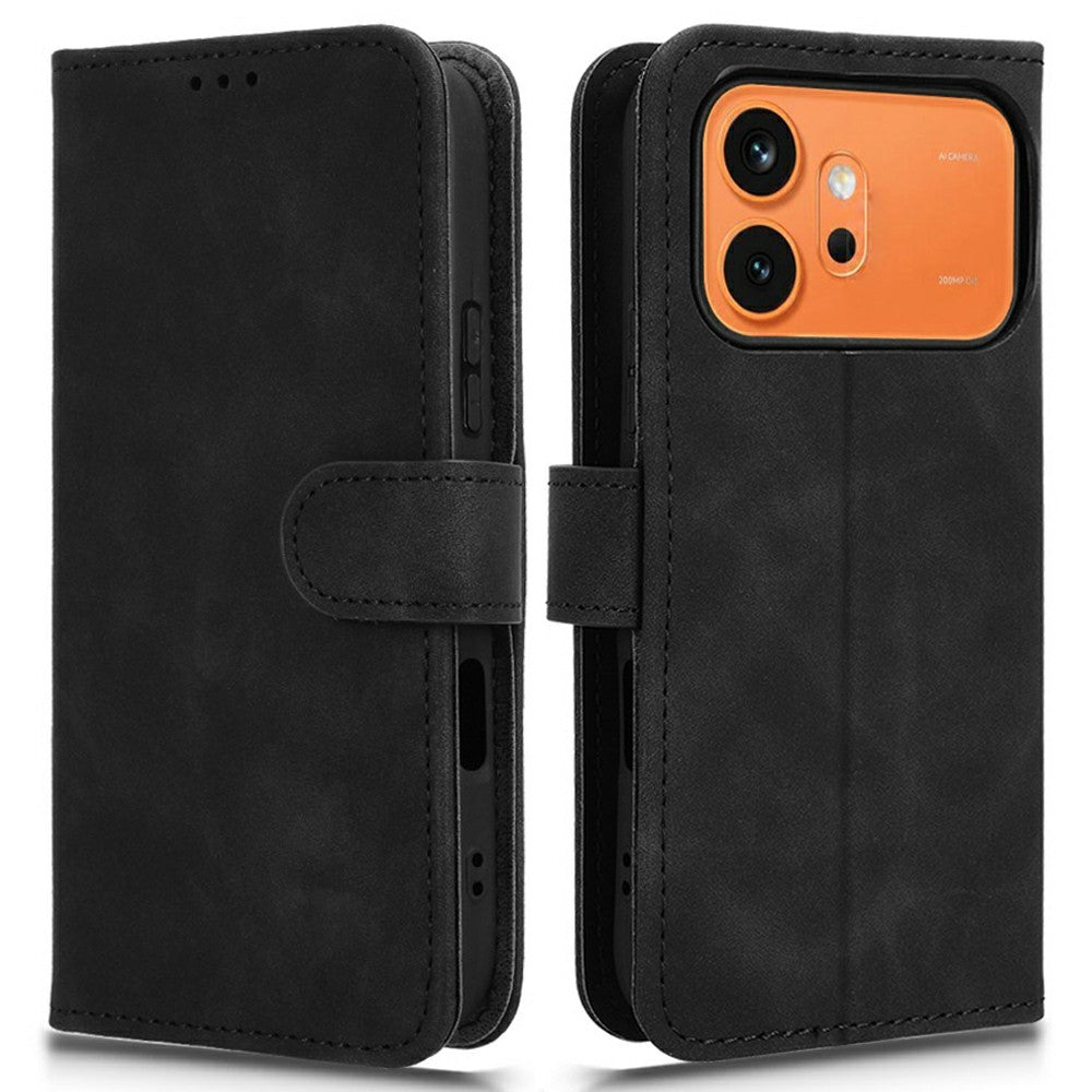 For Honor 600 5G  /  600 Pro 5G Leather Case Skin Feel Anti Drop Wallet Stand Flip Phone Cover