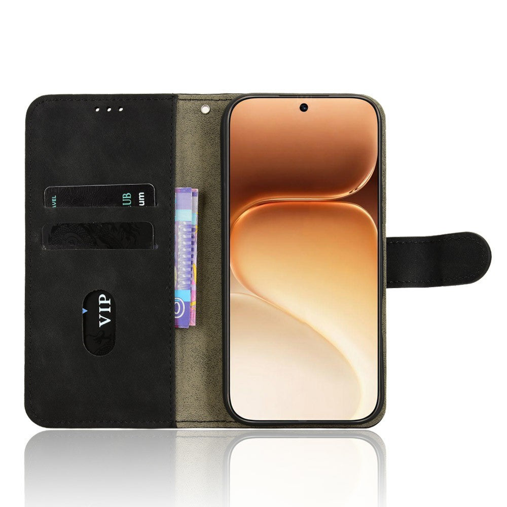 For Honor 600 5G  /  600 Pro 5G Leather Case Skin Feel Anti Drop Wallet Stand Flip Phone Cover