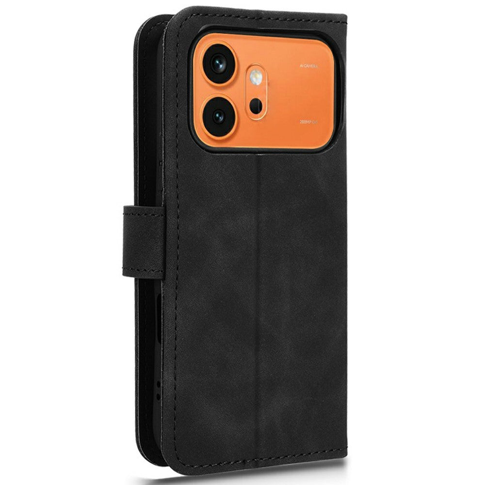 For Honor 600 5G  /  600 Pro 5G Leather Case Skin Feel Anti Drop Wallet Stand Flip Phone Cover