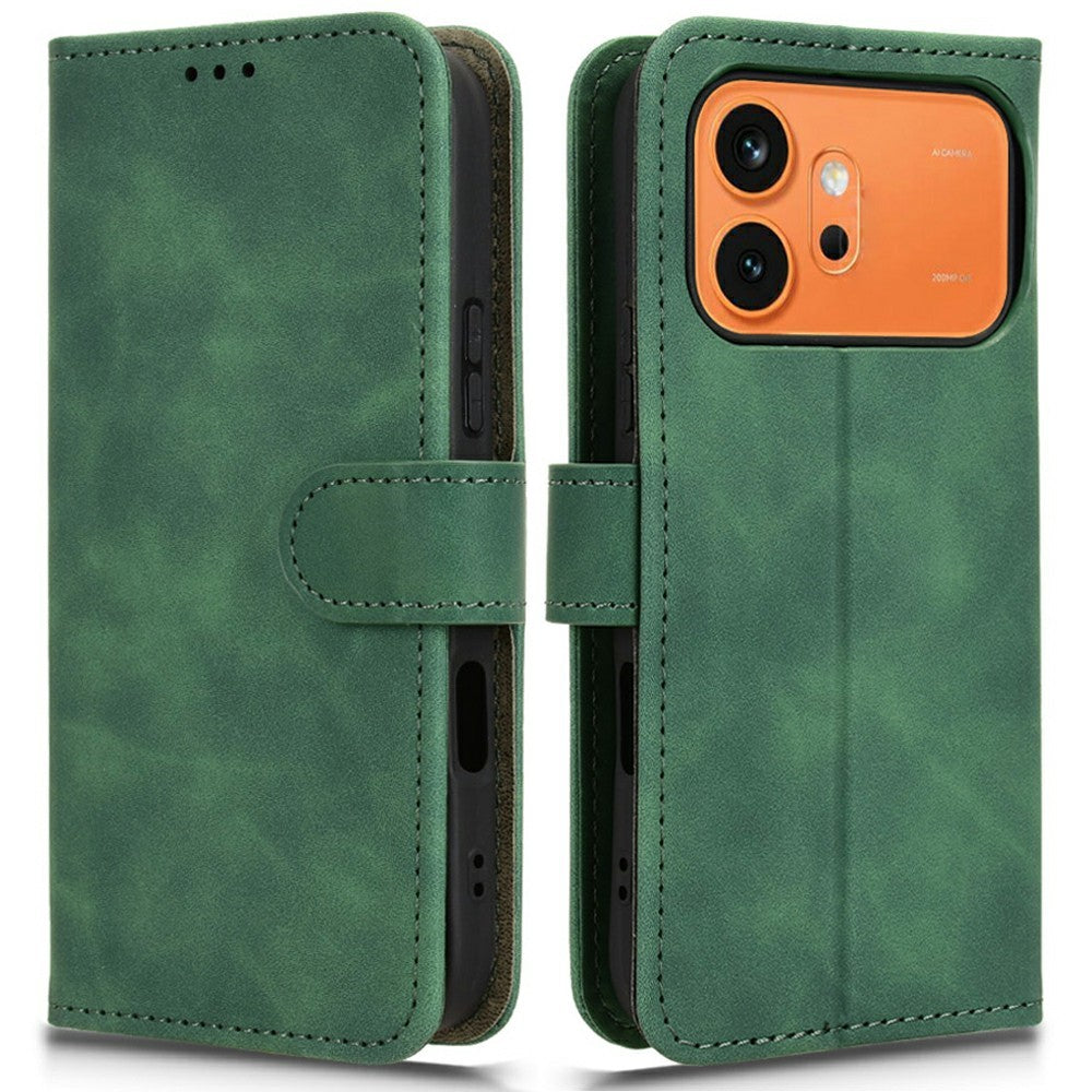 For Honor 600 5G  /  600 Pro 5G Leather Case Skin Feel Anti Drop Wallet Stand Flip Phone Cover