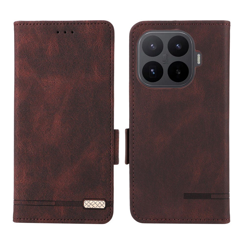 For Xiaomi 17T Case Leather Wallet Flip Phone Cover with Hardware Decor