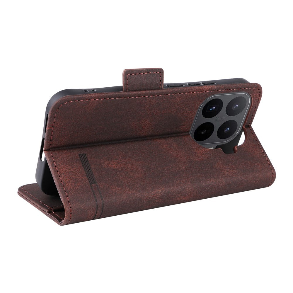 For Xiaomi 17T Case Leather Wallet Flip Phone Cover with Hardware Decor