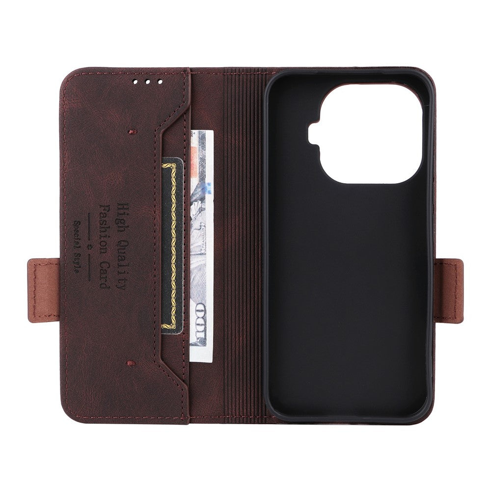 For Xiaomi 17T Case Leather Wallet Flip Phone Cover with Hardware Decor