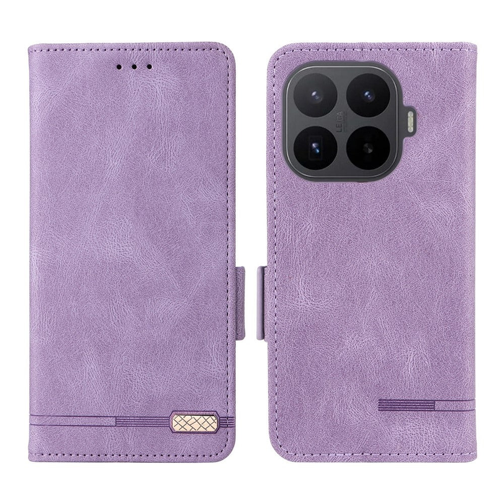 For Xiaomi 17T Case Leather Wallet Flip Phone Cover with Hardware Decor