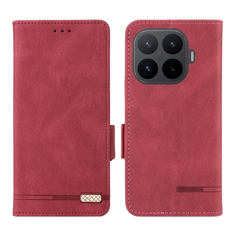 For Xiaomi 17T Case Leather Wallet Flip Phone Cover with Hardware Decor
