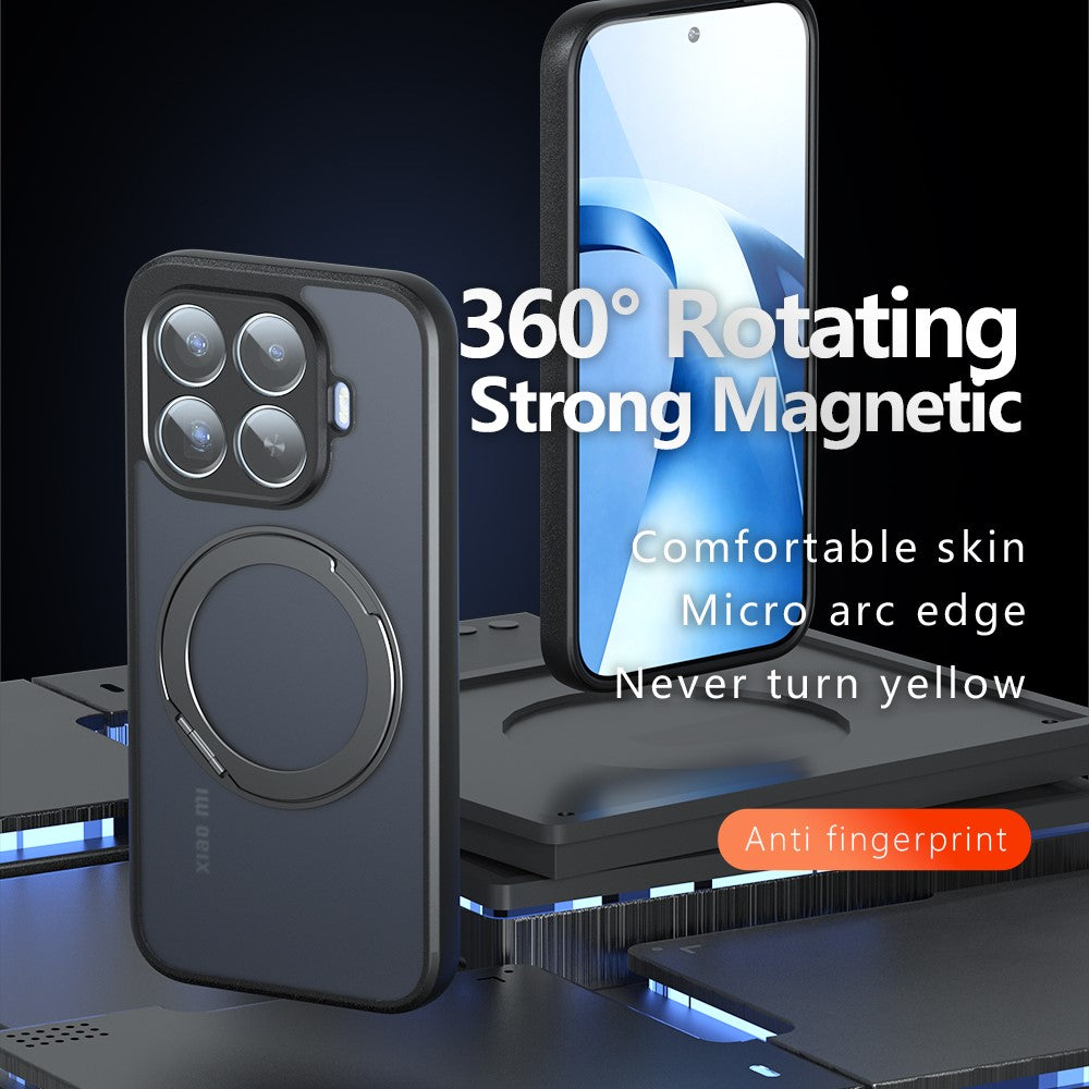 Xiaomi 17T Pro – Magnetische Handyhülle aus Metall, Kunststoff und TPU, mit Ständer, stoßfest, mit Soft-Touch-Oberfläche