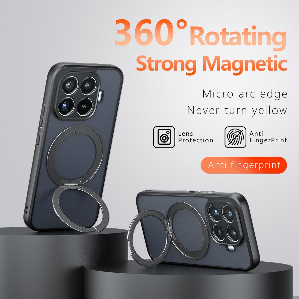 Xiaomi 17T Pro – Magnetische Handyhülle aus Metall, Kunststoff und TPU, mit Ständer, stoßfest, mit Soft-Touch-Oberfläche
