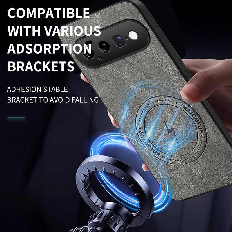 WANLONFENG for Google Pixel 11 SD1 Series Magnetic Case Nappa Texture PC TPU Phone Cover