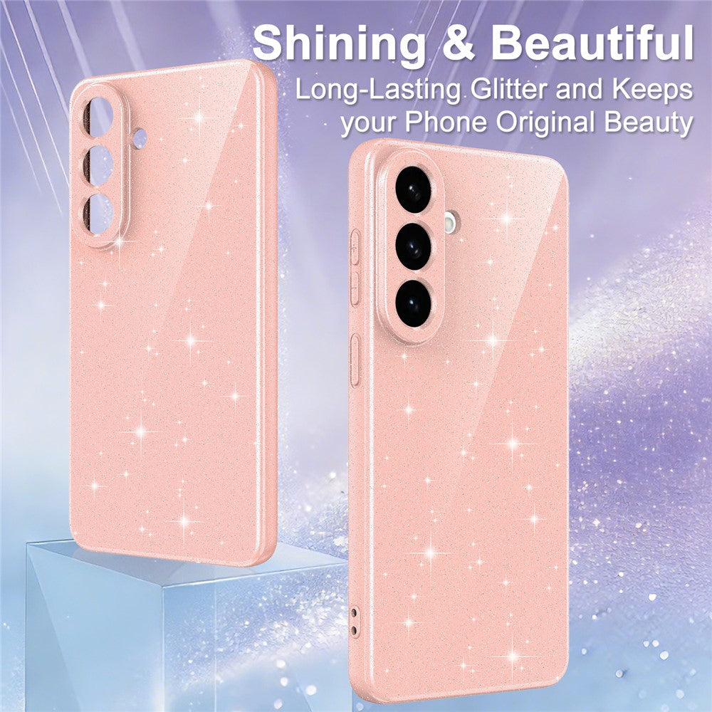 For Samsung Galaxy A27 5G Magnetic Case Glitter TPU Shockproof Phone Cover with Lanyard