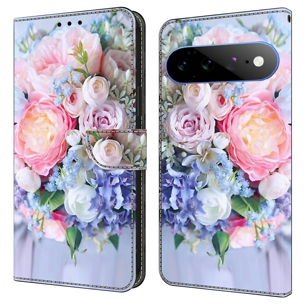 For Google Pixel 11 Pro XL Wallet Case Magnetic Clasp 3D Pattern Leather Phone Cover