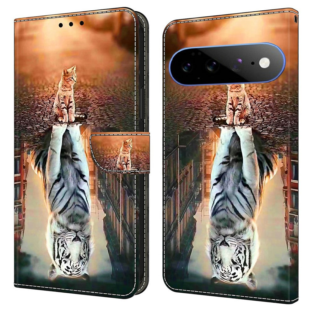 For Google Pixel 11 Pro XL Wallet Case Magnetic Clasp 3D Pattern Leather Phone Cover