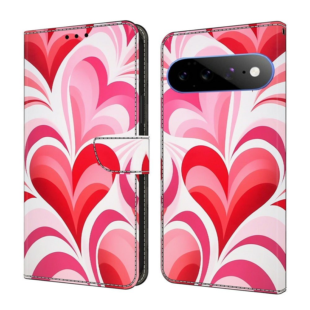 Wallet Case For Google Pixel 11 Pro XL Stand Pattern Printing PU Leather Flip Phone Cover
