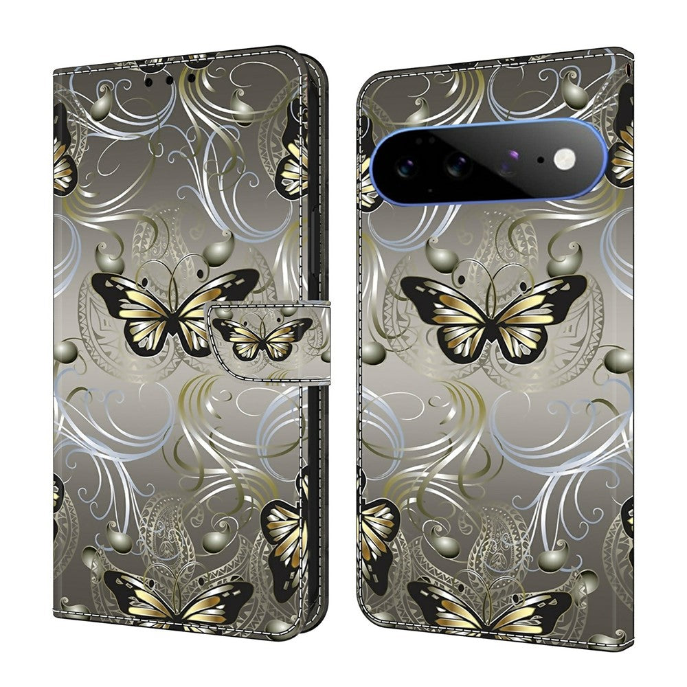 Wallet Case For Google Pixel 11 Pro XL Stand Pattern Printing PU Leather Flip Phone Cover
