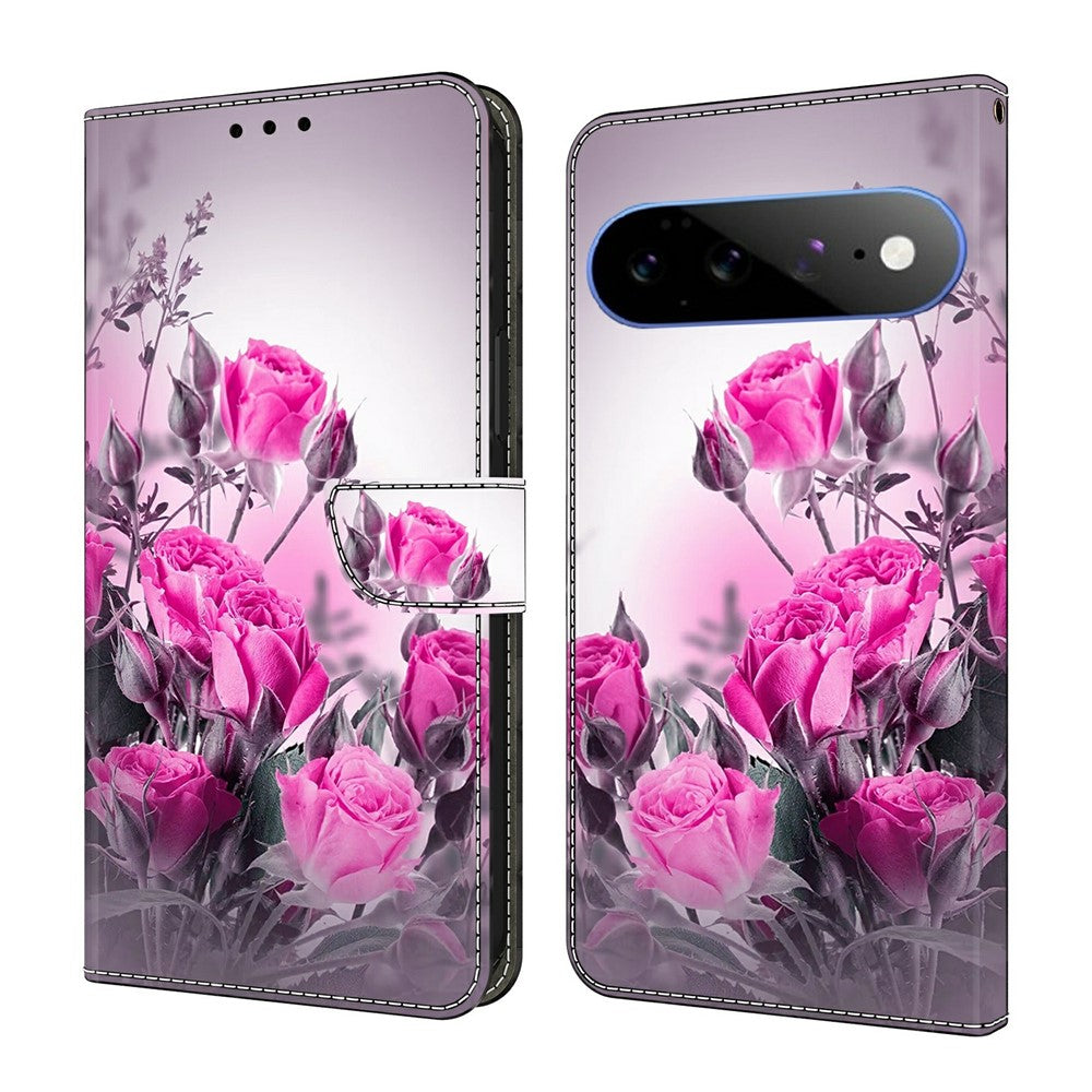 Wallet Case For Google Pixel 11 Pro XL Stand Pattern Printing PU Leather Flip Phone Cover