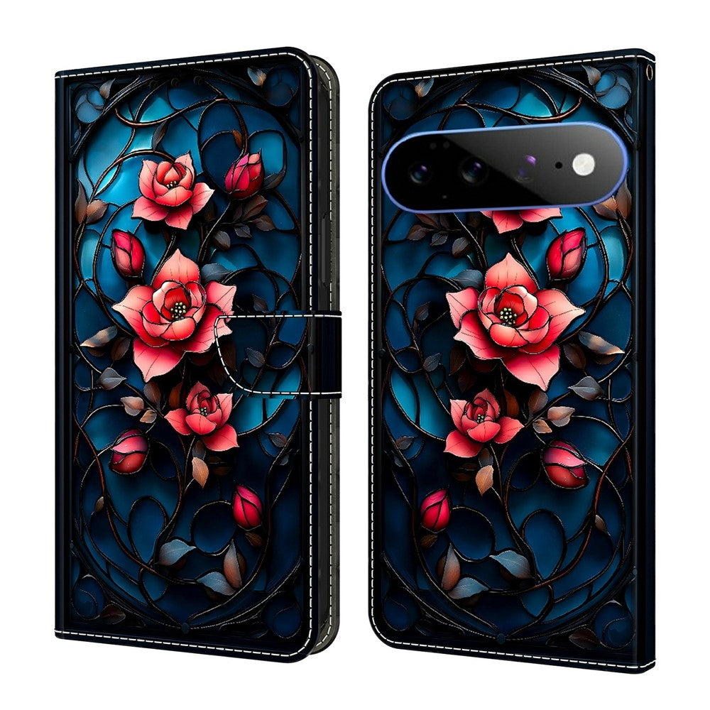 For Google Pixel 11 Pro XL Wallet Stand Case Pattern Printing Leather Phone Cover