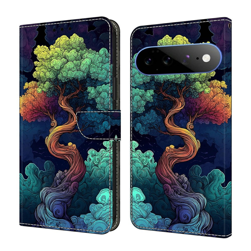 For Google Pixel 11 Pro XL Wallet Stand Case Pattern Printing Leather Phone Cover