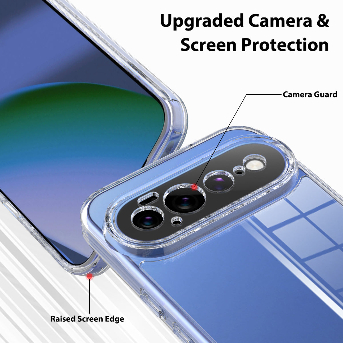 For Google Pixel 11 Pro XL Clear Phone Case TPU+Acrylic Shockproof Phone Back Cover