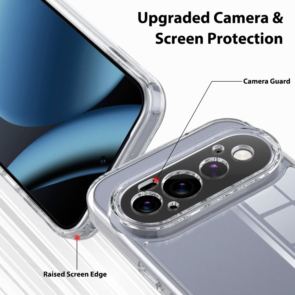 For Google Pixel 11 Pro Clear Phone Case TPU+Acrylic Shockproof Phone Back Cover