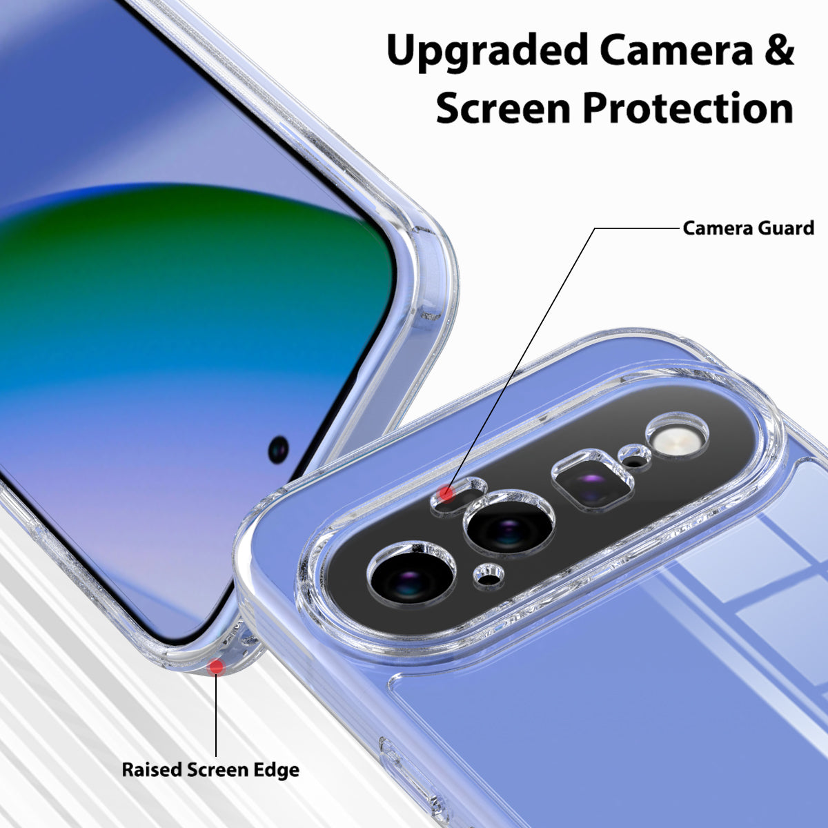 For Google Pixel 11 Clear Phone Case TPU+Acrylic Shockproof Phone Back Cover