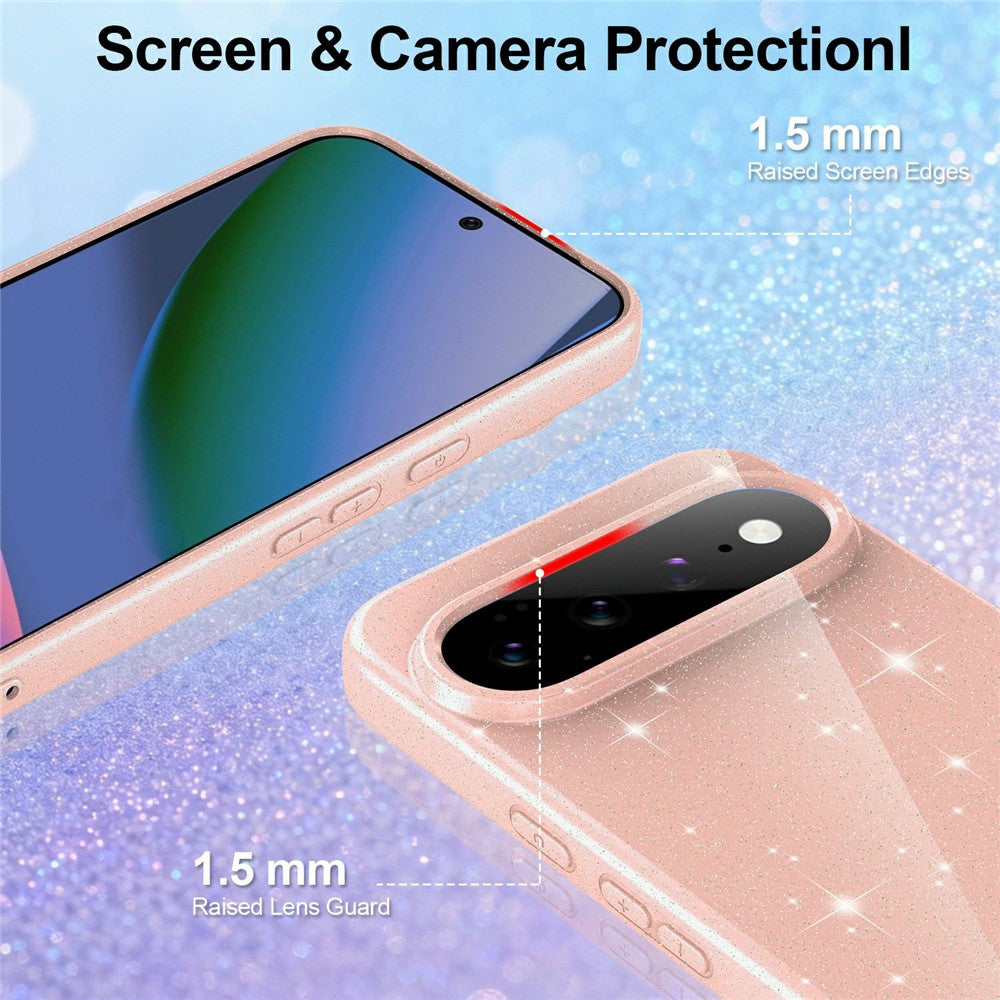 For Google Pixel 11 Pro XL Magnetic Case Glitter TPU Shockproof Phone Cover with Lanyard
