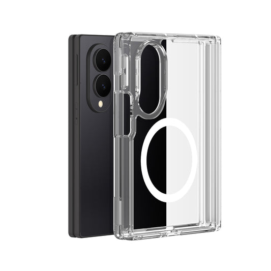Galaxy Z Fold8 – Magnetische transparente Handyhülle aus Metall, Kunststoff und TPU