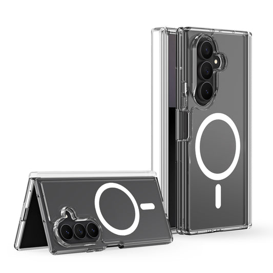 Galaxy Z Fold8 Ultra / Galaxy Z Fold7 5G – Magnetische transparente Handyhülle aus Metall, Kunststoff und TPU