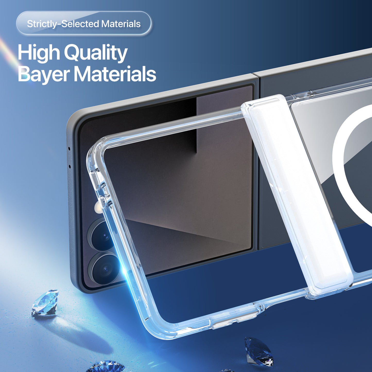 DUX DUCIS for Samsung Galaxy Z Flip8 Clin Series Back Cover PC + TPU Clear Phone Case