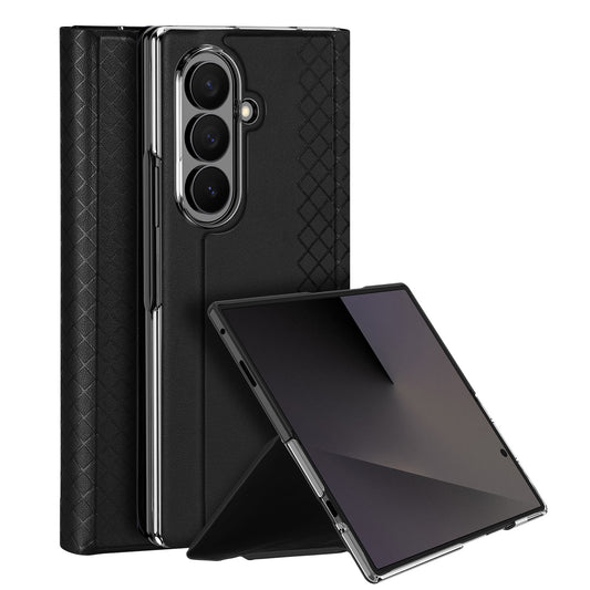 Galaxy Z Fold8 Ultra – Handyhülle aus Kunststoff und PU-Leder, mit Ständer, mit Kartenfach