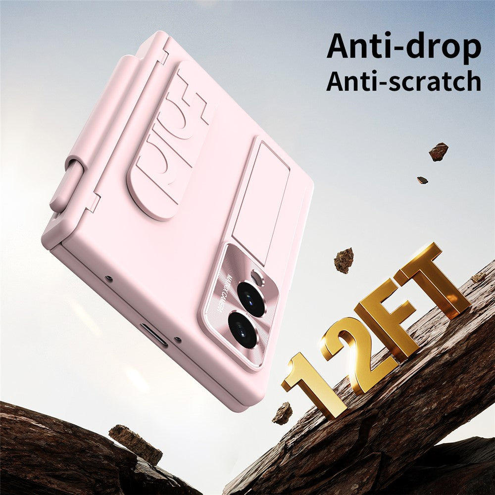 For Samsung Galaxy Z Fold8 Case Kickstand Wristband Hard PC Phone Cover with Pen Slot / Stylus