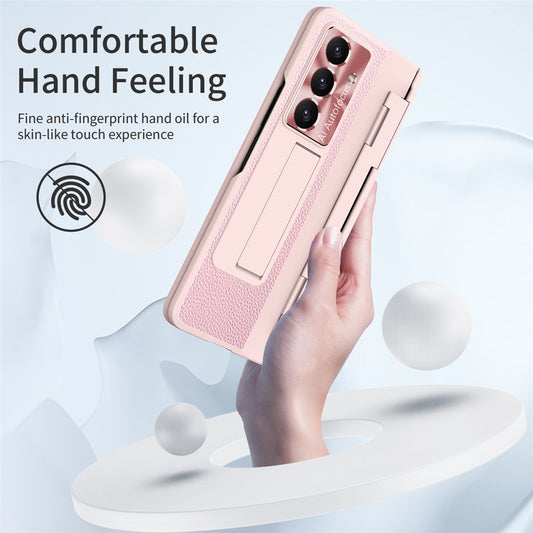 Galaxy Z Fold8 Ultra – Handyhülle aus Kunststoff und PU-Leder, mit Ständer, mit Displayschutz
